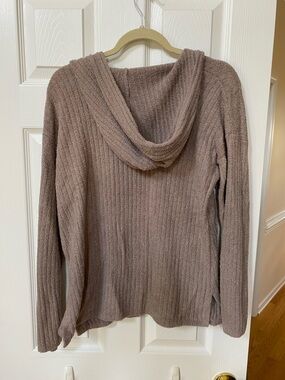 Barefoot Dreams Ribbed Hooded Sweater from CozyChic Collection